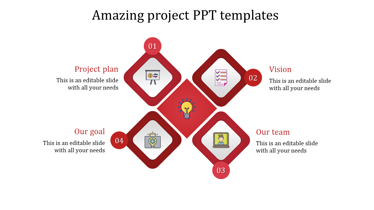 project ppt templates-Amazing project PPT templates-4-red